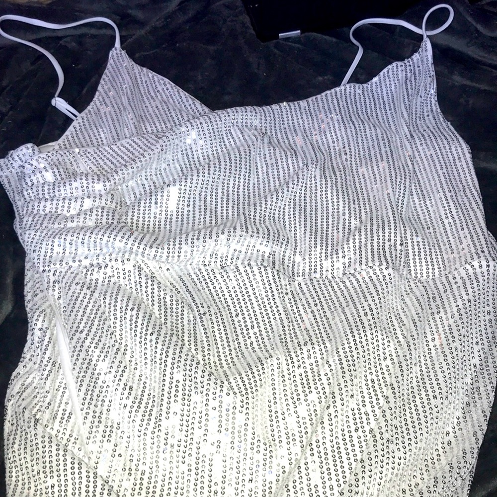 Sequin Dress with thigh high split